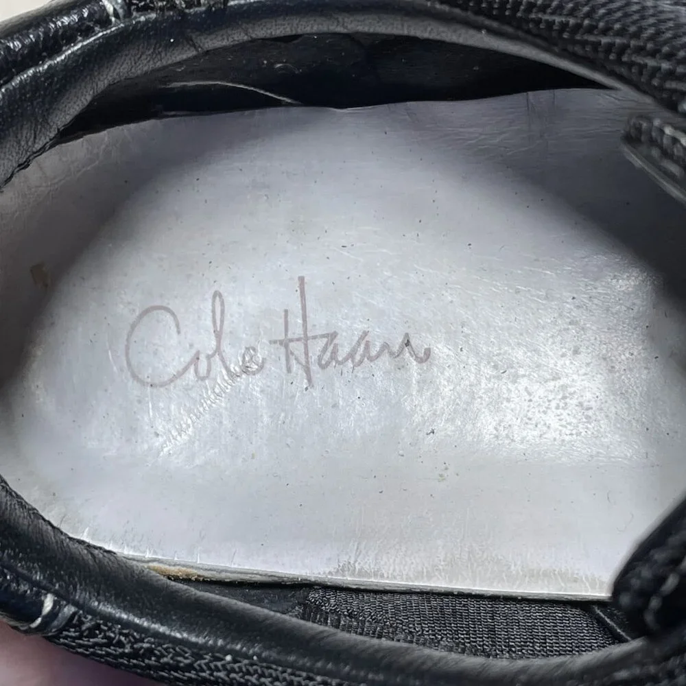Cole Haan Sneakers Womens Size 7B Black Nike Air Soles Slip On Comfort Shoes